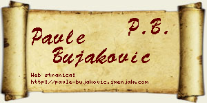 Pavle Bujaković vizit kartica